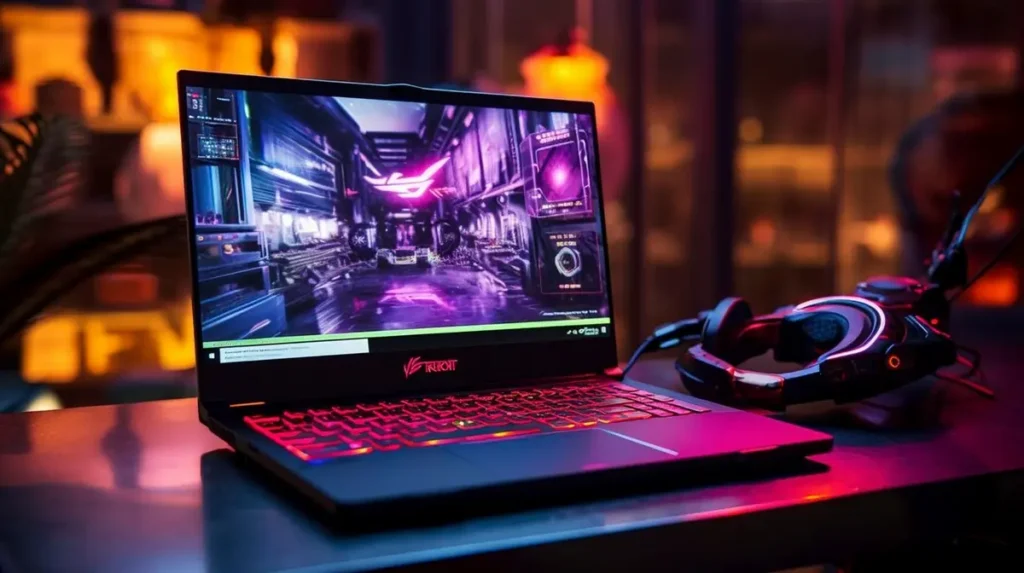 Gaming Laptop on Desk